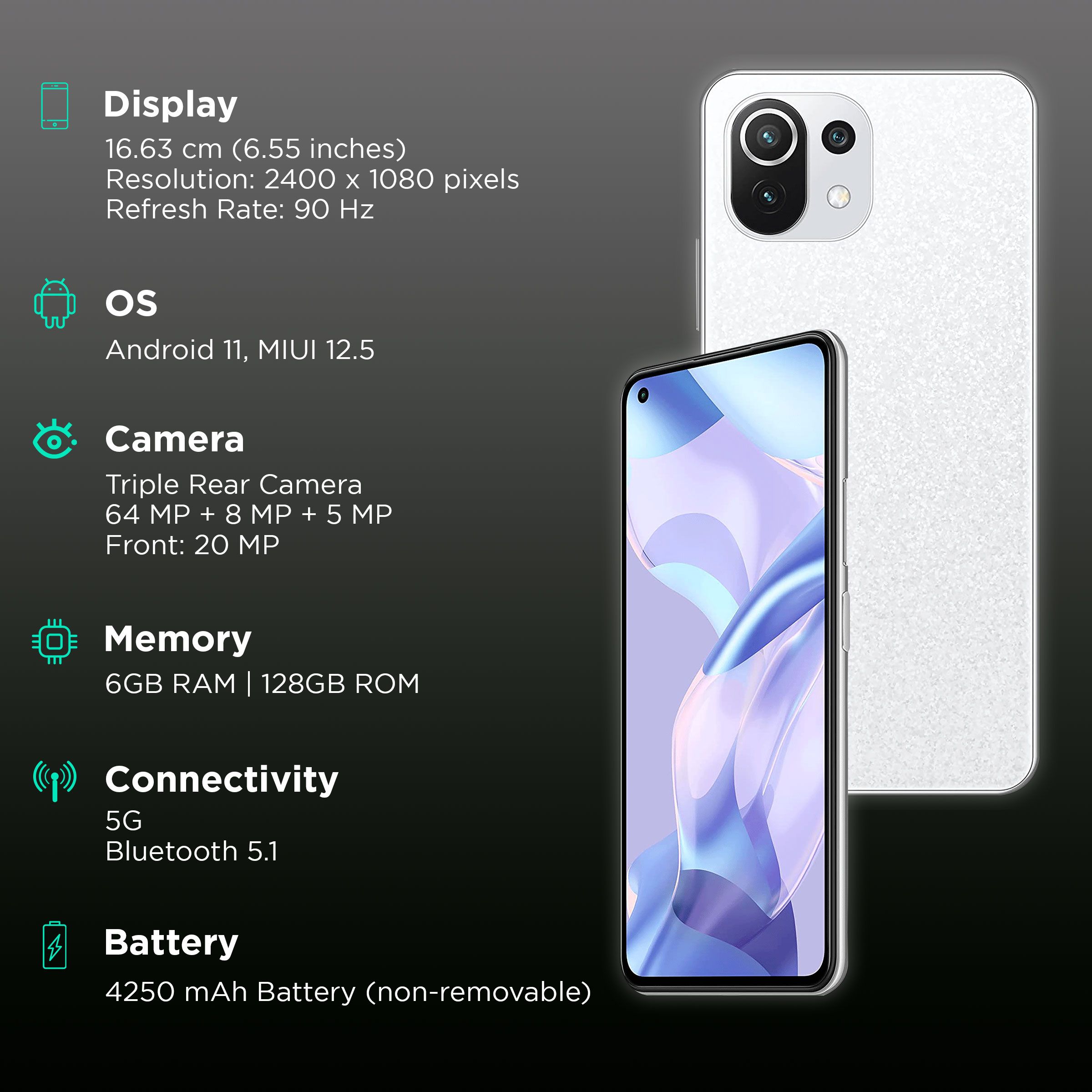 Buy Xiaomi 11 Lite NE 5G (6GB RAM, 128GB, Diamond Dazzle) Online